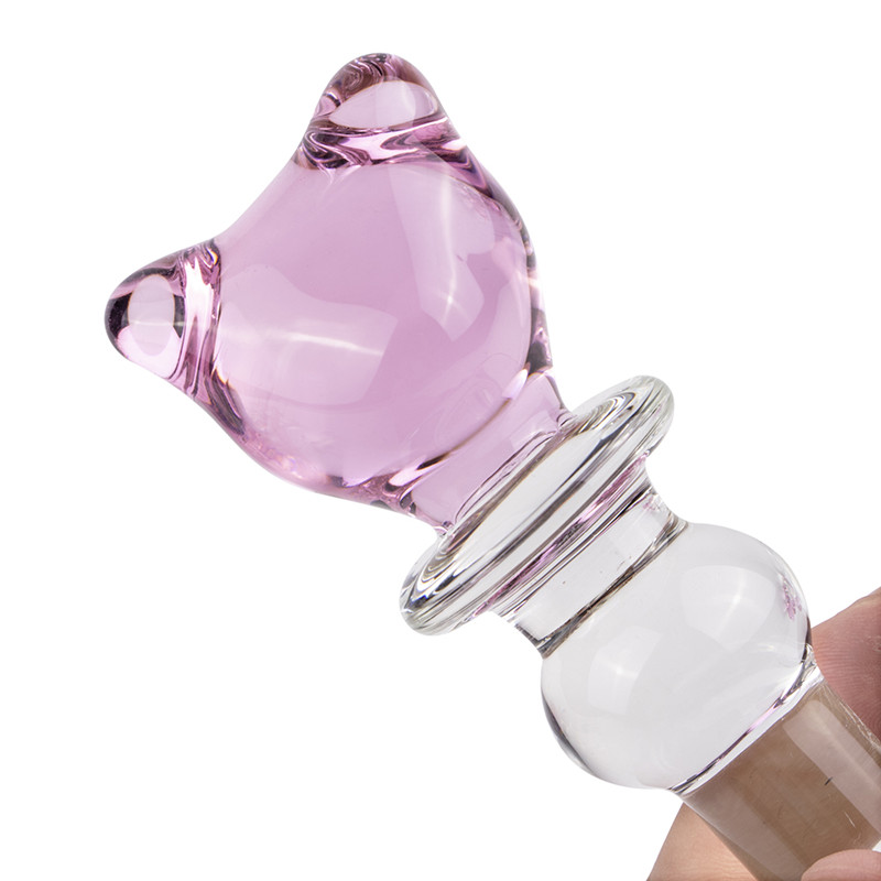 Pyrex Glass Dildo Vibrator Anal Plug Vaginal Stimulator With Crystal Heart Design For Women And Gay Sex Toy - 9