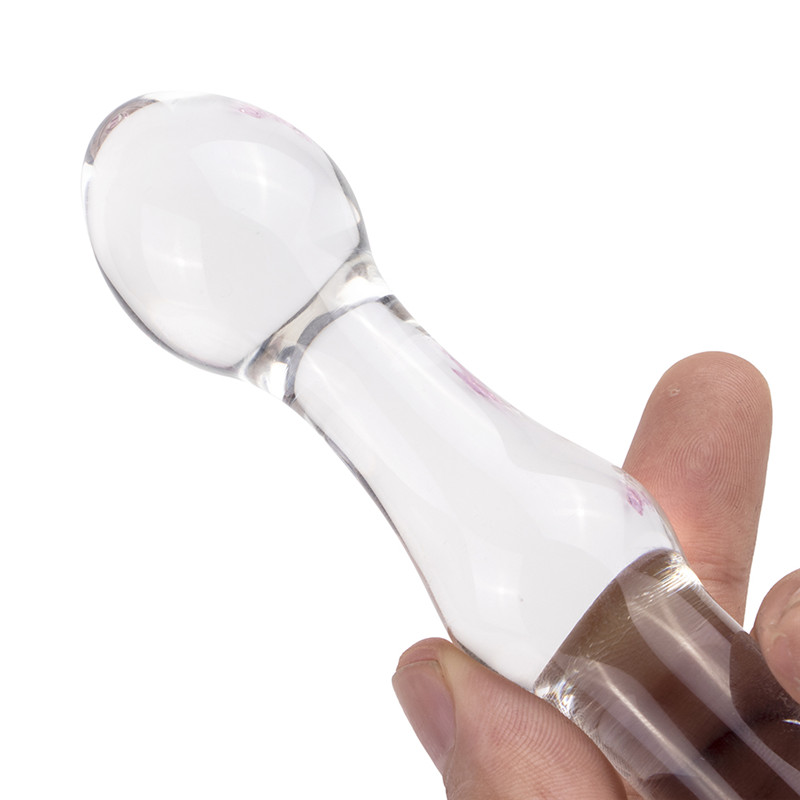 Pyrex Glass Dildo Vibrator Anal Plug Vaginal Stimulator With Crystal Heart Design For Women And Gay Sex Toy - 6