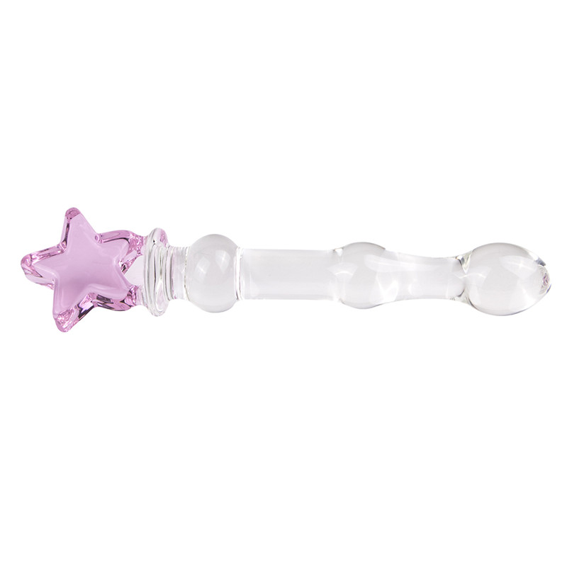 Pyrex Glass Dildo Vibrator Anal Plug Vaginal Stimulator With Crystal Heart Design For Women And Gay Sex Toy - 4