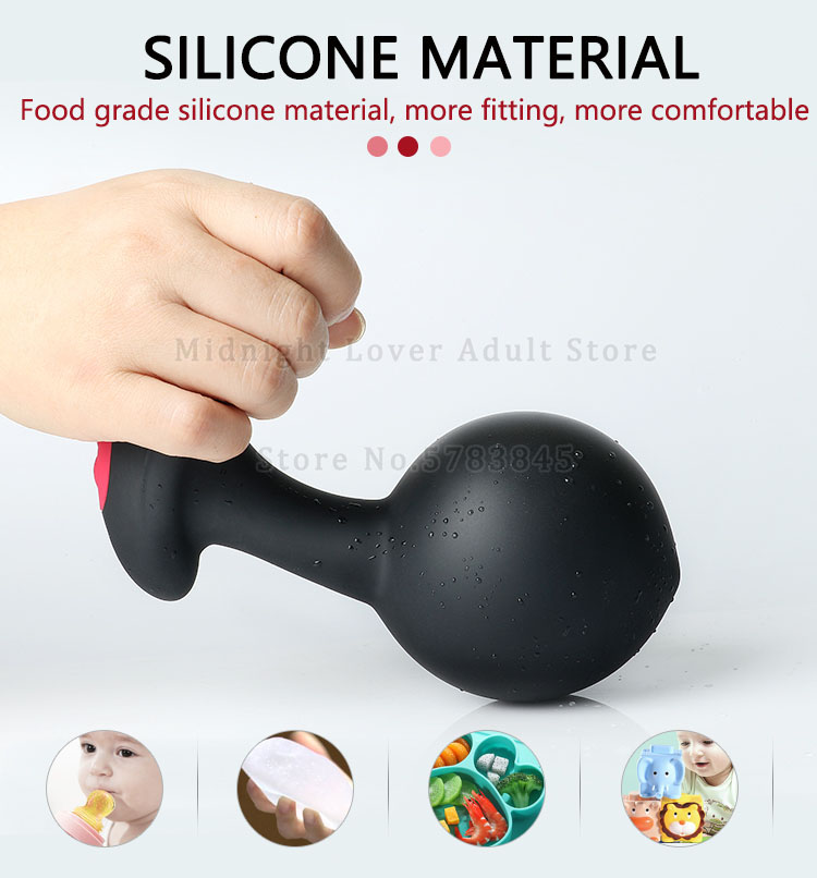 Inflatable Anal Plug With Prostate Massager Vibrator Expansion Pump Unisex Butt Toy - 11
