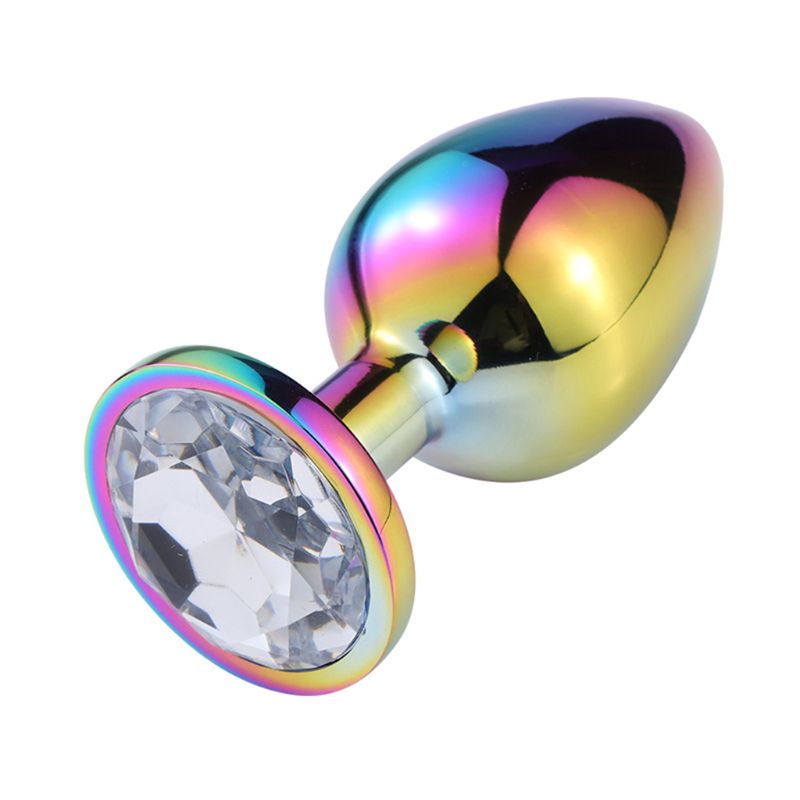 Stainless Steel Crystal Jeweled Anal Butt Plugs Trainer Toys Personal Massager For Men Women Couples - 5