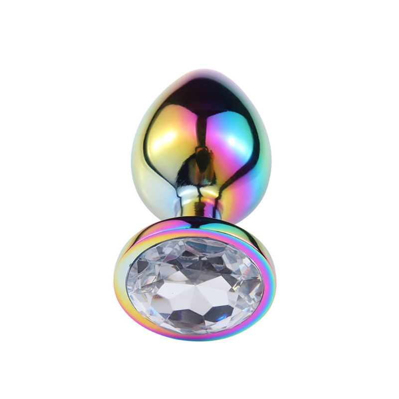 Stainless Steel Crystal Jeweled Anal Butt Plugs Trainer Toys Personal Massager For Men Women Couples - 3