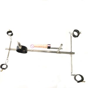 Stainless Steel K9 Restraint Frame With Dildo And Handcuffs Collar Shackles Sex Slaves Bondage Products For Women Men G7-6-127 - 2