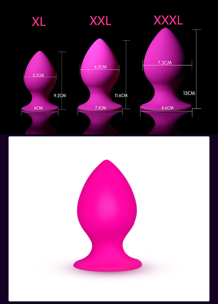 Silicone Anal Plug Prostate Stimulator Anus Expansion Toy Erotic Adult Gay Sexual Wellness Large Beaded Massager - 3