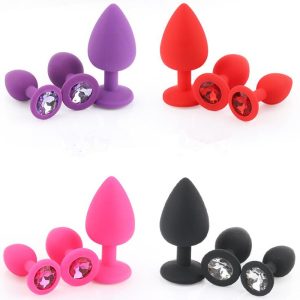 4 Colors Large Size Round Shape Silicone Butt Plug Anal Unisex Sex Stopper Adult Toys For Men Women Trainer Couple