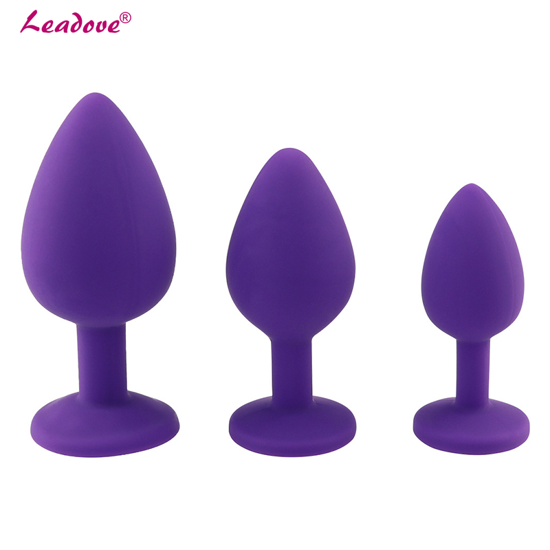 Unisex Large Silicone Anal Trainer Butt Plug 4 Colors Couples Adult Pleasure Toy For Men Women - 5