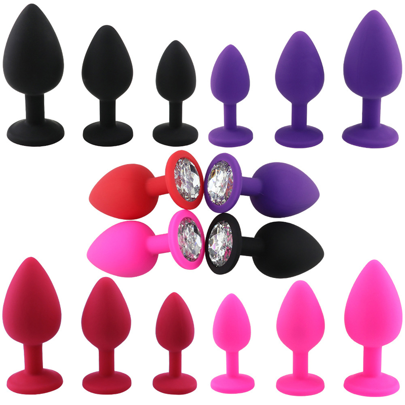 Unisex Large Silicone Anal Trainer Butt Plug 4 Colors Couples Adult Pleasure Toy For Men Women - 4