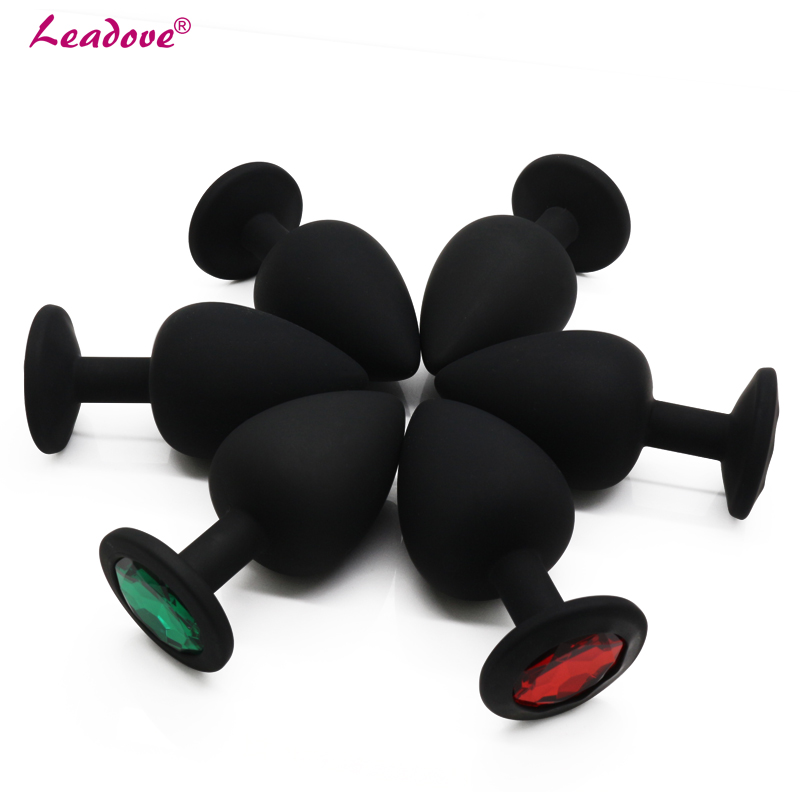 Unisex Large Silicone Anal Trainer Butt Plug 4 Colors Couples Adult Pleasure Toy For Men Women - 3