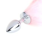 35cm Romance Adult Love Product Pink Fox Tail Butt Metal Plug Anal Sex Toy - 4
