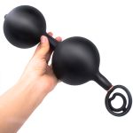 Inflatable Double Beads Vibrator Prostate Massager Anal Dildo Female Masturbator Stimulation Sex Toys - 5