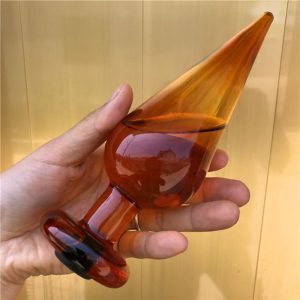 Hollow Water Injection Glass Anal Plug Huge Dildo Sex Toys For Man Woman G Spot Stimulation Buttplug - 2
