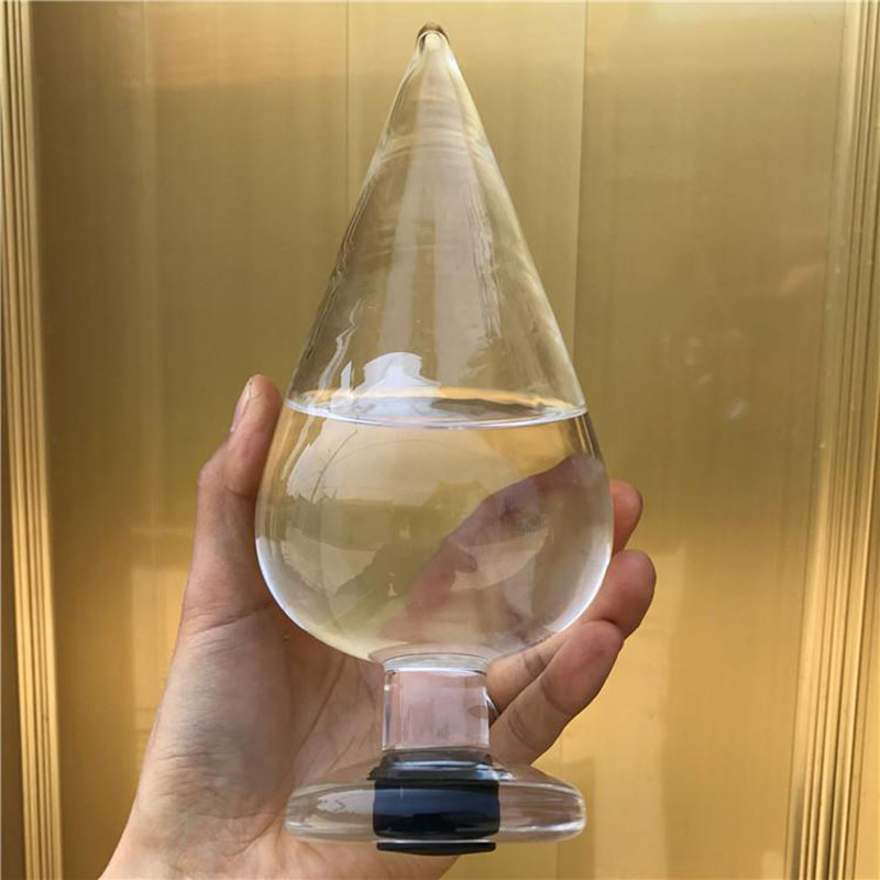 Large Glass Anal Plug Dildo Gspot Stimulation Sex Toy Hollow Waterfilled For Men Women - 9