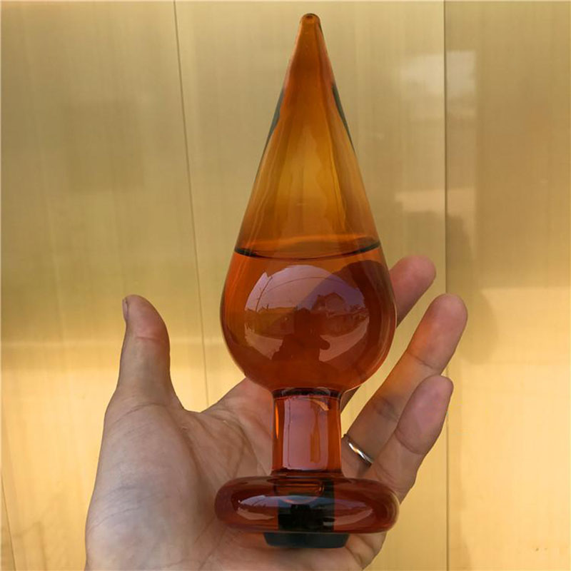 Large Glass Anal Plug Dildo Gspot Stimulation Sex Toy Hollow Waterfilled For Men Women - 6