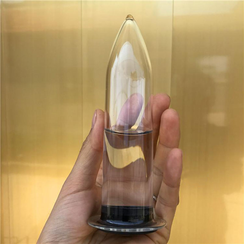 Large Glass Anal Plug Dildo Gspot Stimulation Sex Toy Hollow Waterfilled For Men Women - 3