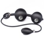 Inflatable Anal Beads With Rings Metal Ball Butt Plug Large Dildo Pump Prostate Massager Adult Sex Toys For Women Men - 2