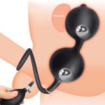 Inflatable Anal Beads With Rings Metal Ball Butt Plug Large Dildo Pump Prostate Massager Adult Sex Toys For Women Men