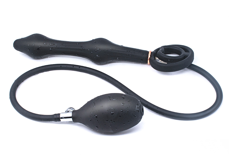 Large Inflatable Anal Beads With Metal Ball Prostate Massager Dildo Pump Unisex Adult Sexual Wellness Toy - 13