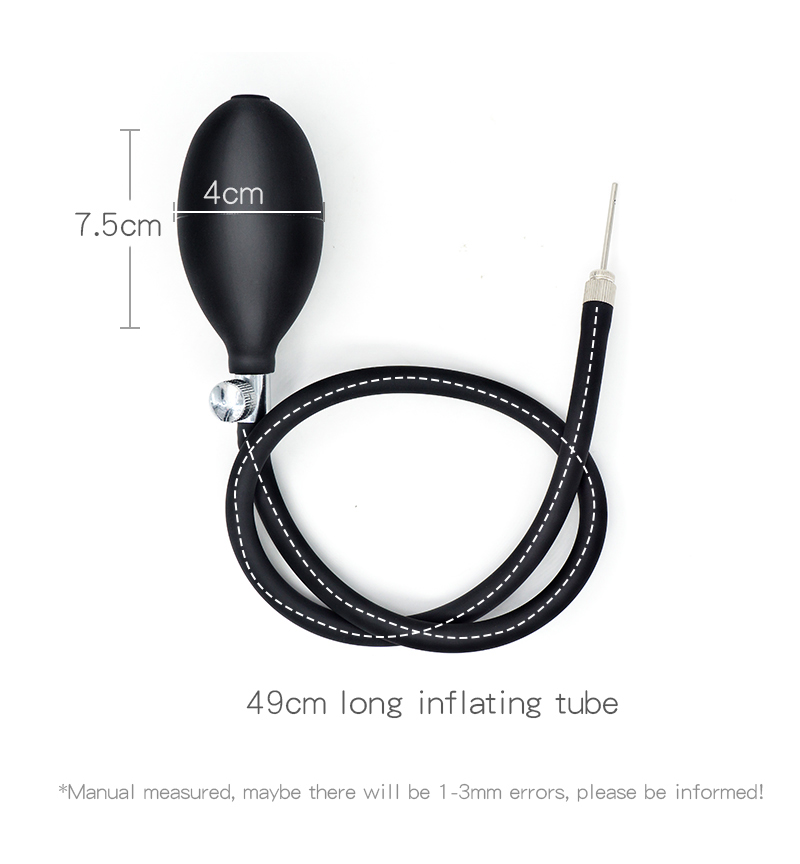 Large Inflatable Anal Beads With Metal Ball Prostate Massager Dildo Pump Unisex Adult Sexual Wellness Toy - 12