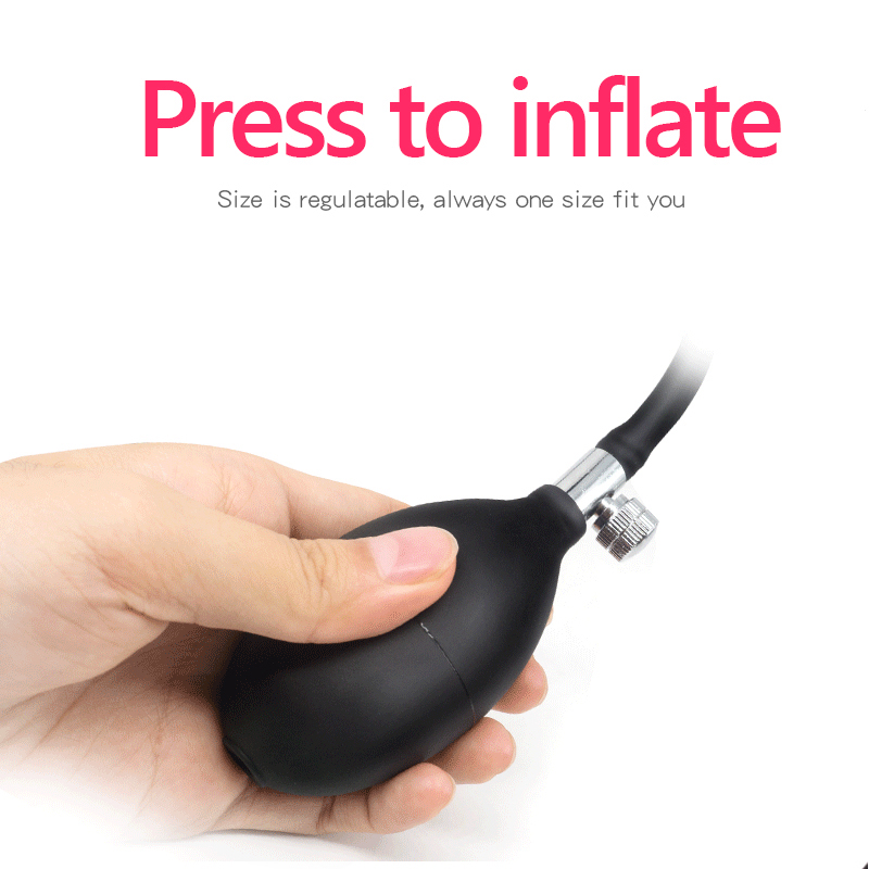 Large Inflatable Anal Beads With Metal Ball Prostate Massager Dildo Pump Unisex Adult Sexual Wellness Toy - 5