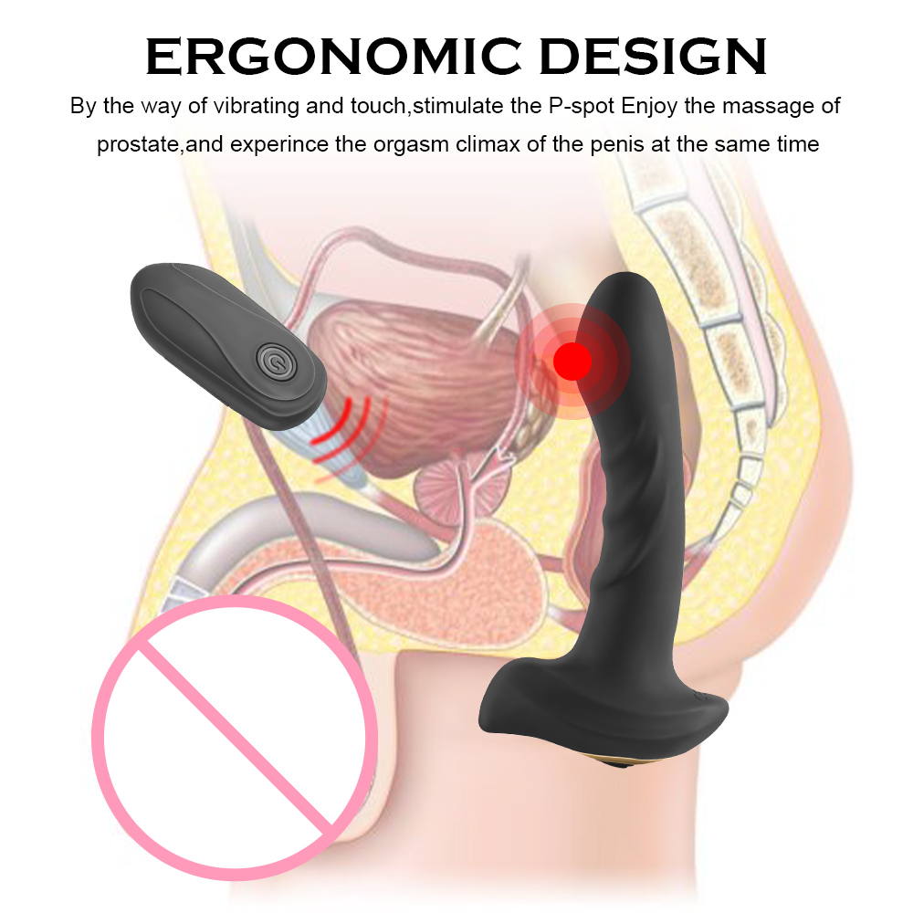 Mens Prostate Vibrator Remote Control Anal Gspot Massager Dildo Butt Plug Male Pleasure Masturbation Toy - 7