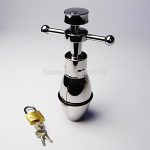Anal Stretching Open Tool Adult Sex Toy Stainless Steel Plug With Lock Ass - 3
