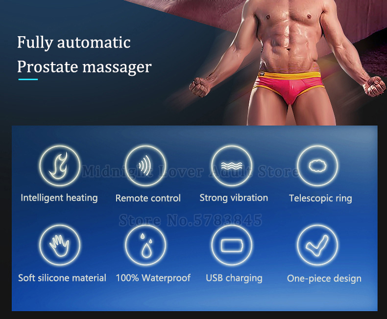 Remote Control Prostate Vibrator Telescopic Anal Massager Vibrating Butt Plug Male Masturbation Gay Sex Toy - 2
