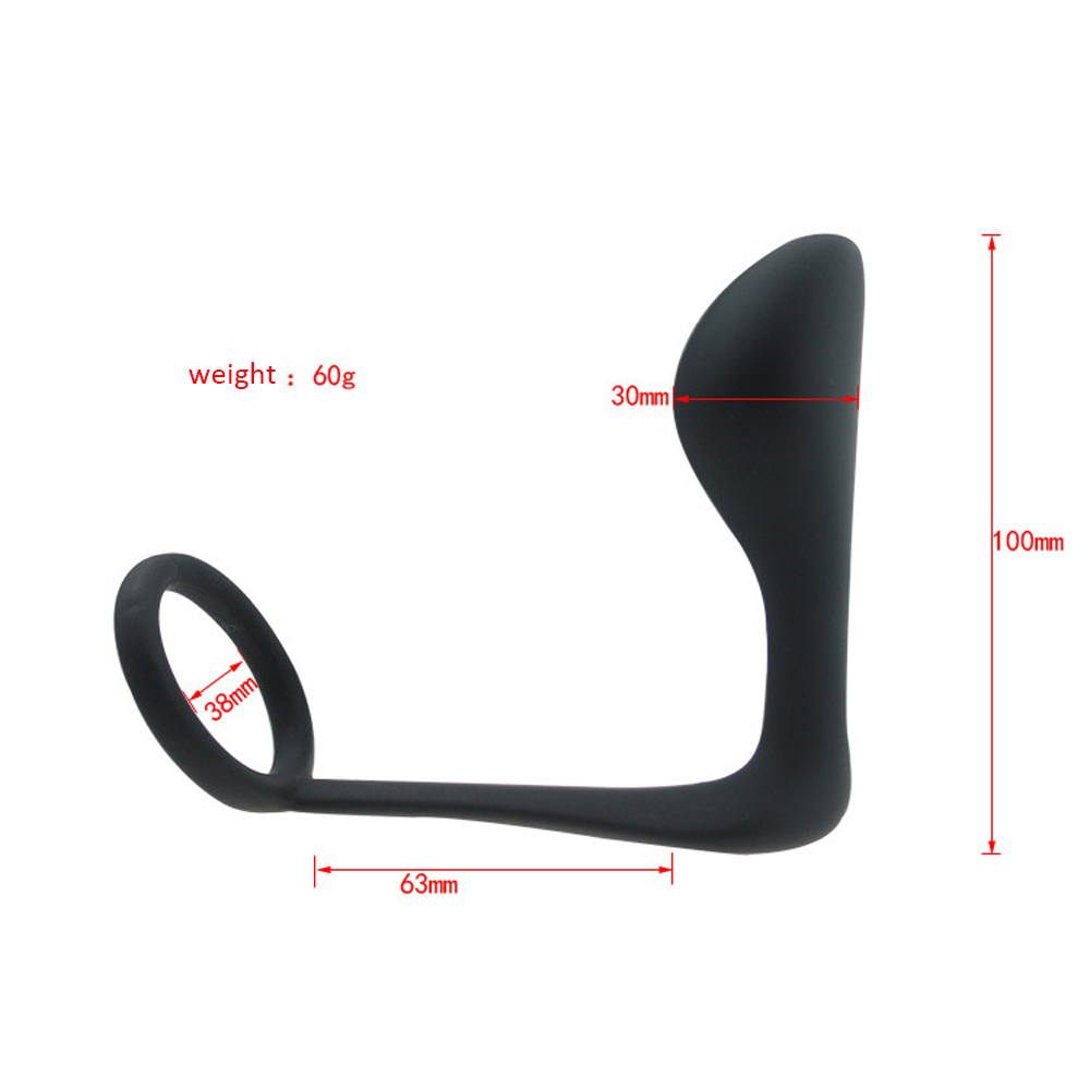 Waterproof Silicone Prostate Massager Gpoint Anal Butt Plug With Ring Adult Erotic Toy For Men - 5