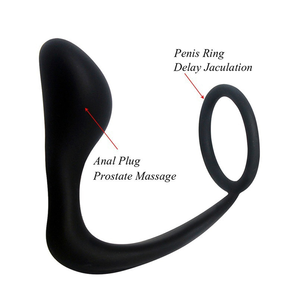 Waterproof Silicone Prostate Massager Gpoint Anal Butt Plug With Ring Adult Erotic Toy For Men - 4