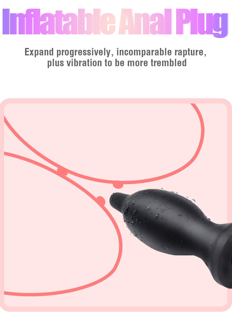 Extra Large Silicone Anal Balls Inflatable Butt Plug Vibrator Prostate Massager Vagina Masturbator Dildo Pump - 1
