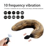 Wireless Remote Tail Anal Plug Adult Games 10 Speeds Vibrating Butt Anus Stimulator For Couples Flirt Cosplay Toys - 2