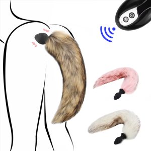 Wireless Remote Tail Anal Plug Adult Games 10 Speeds Vibrating Butt Anus Stimulator For Couples Flirt Cosplay Toys