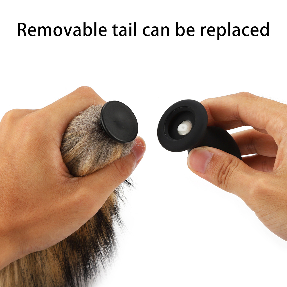 Wireless Vibrating Fox Tail Butt Plug 10speed Remote Control Anal Stimulator Adult Cosplay Game Toy For Couples - 4