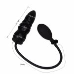 Big 3balls Inflatable Ass Plug Dick Adjustable Intumescent Vaginal Anal Stopper Penis Gay Butt Huge Toys Dildo Women - 3