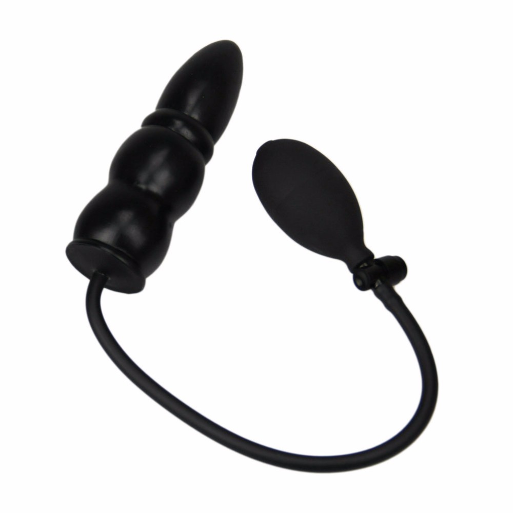 Large 3balls Inflatable Anal Plug Adjustable Girth Gay Butt Plug Penis Dildo For Women Intumescent Vaginal Stopper - 3