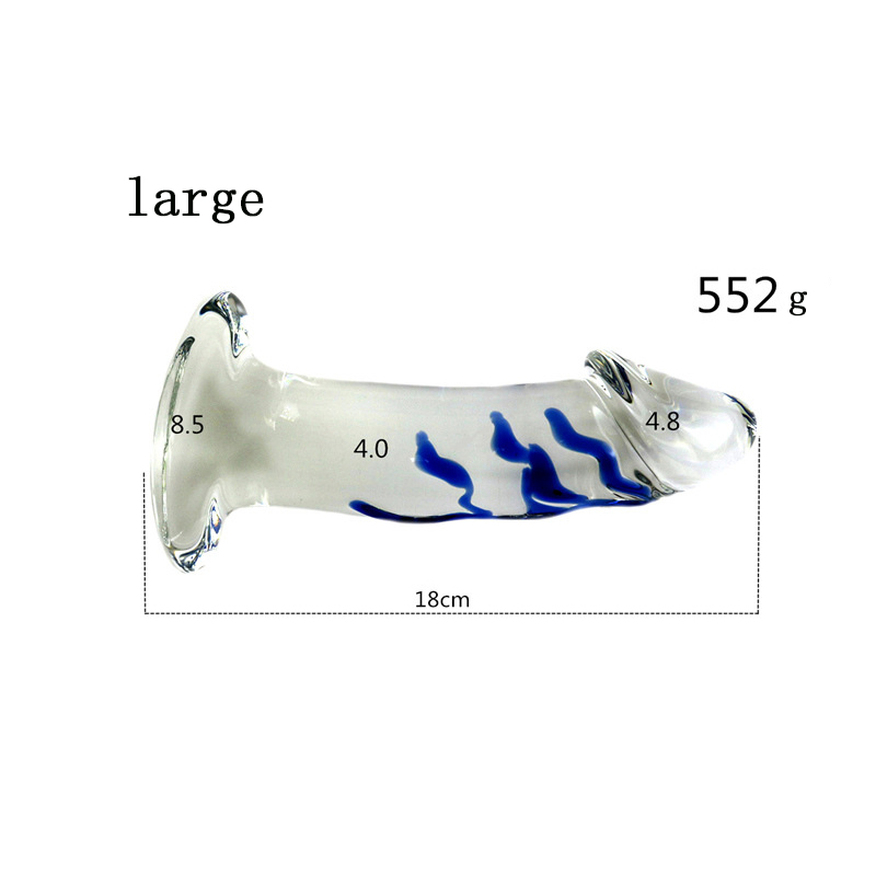 Crystal Glass Anal Plug Transparent Erotic Gspot Stimulator Adult Sex Toy Masturbation Aid 2 Sizes Available - 3