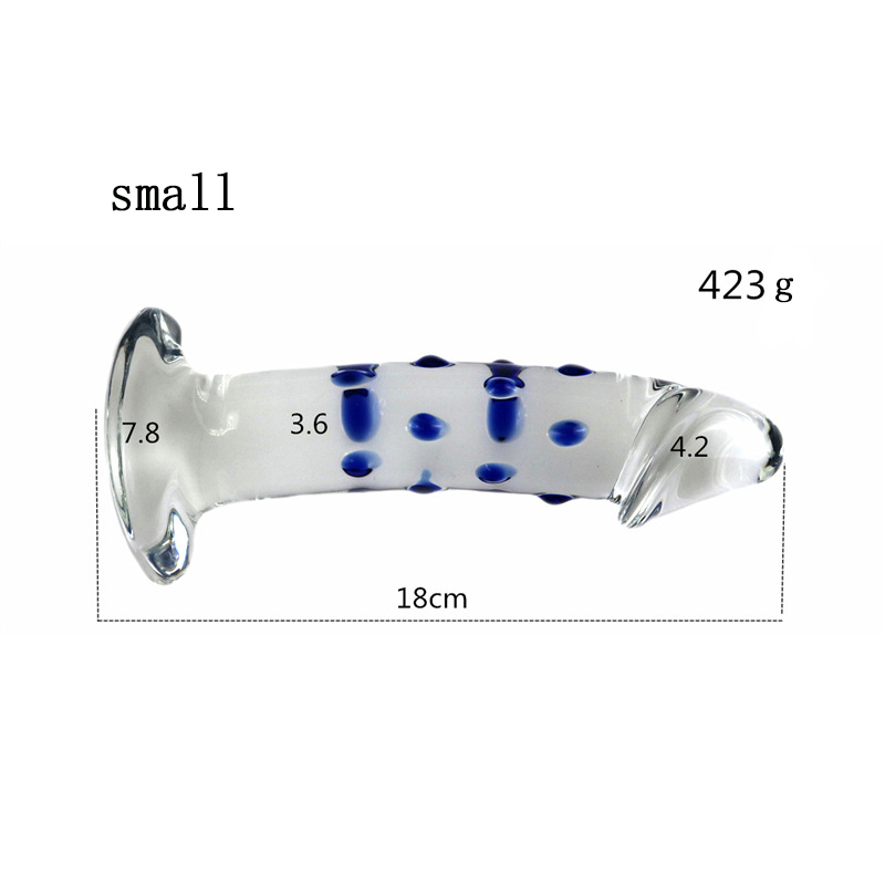 Crystal Glass Anal Plug Transparent Erotic Gspot Stimulator Adult Sex Toy Masturbation Aid 2 Sizes Available - 2