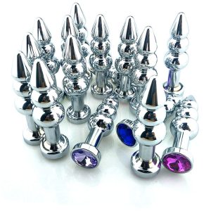 Metal 3 Balls Anal Dildo Sex Toys Butt Plugs & Crystal Jewelry Adult Products For Women Men Masturbation Erotic Toy - 2