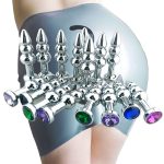 Metal 3 Balls Anal Dildo Sex Toys Butt Plugs & Crystal Jewelry Adult Products For Women Men Masturbation Erotic Toy