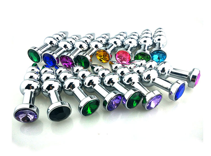 Quality Metal Anal Dildo With 3 Balls Crystal Jewelry Butt Plugs Erotic Adult Sex Toys For Women Men - 2