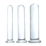 3 Size Solid Glass Dildo Anal Butt Plug Long 12 5cmx2 2 5 3cm Sex Toy Smooth And Beautiful Dildos For Women Men - 4