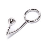 For Male Anal Plug Penis Chastity Lock Fetish Cock Ring 40 45 50mm Stainless Steel Metal Hook With - 6