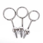 For Male Anal Plug Penis Chastity Lock Fetish Cock Ring 40 45 50mm Stainless Steel Metal Hook With - 2