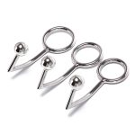 For Male Anal Plug Penis Chastity Lock Fetish Cock Ring 40 45 50mm Stainless Steel Metal Hook With