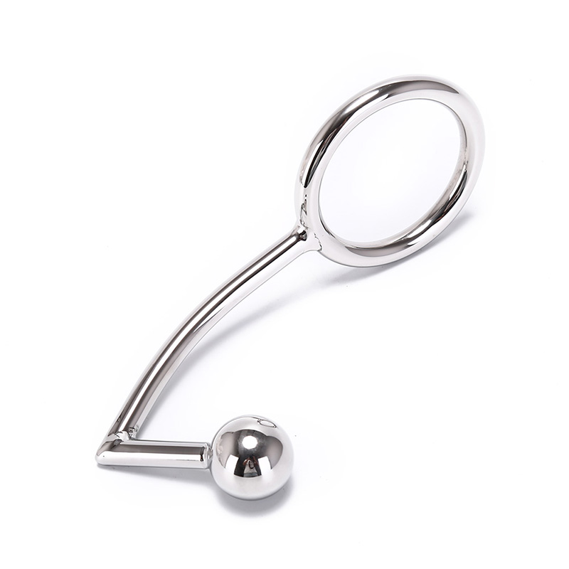 Stainless Steel Metal Male Chastity Lock Anal Plug Cock Ring 40mm 45mm 50mm Sizes Fetish Bdsm Tool - 12