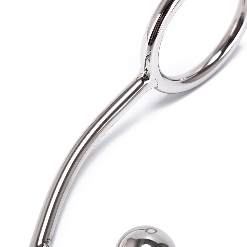 Stainless Steel Metal Male Chastity Lock Anal Plug Cock Ring 40mm 45mm 50mm Sizes Fetish Bdsm Tool - 9