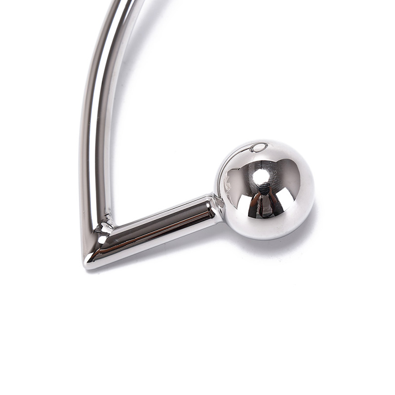 Stainless Steel Metal Male Chastity Lock Anal Plug Cock Ring 40mm 45mm 50mm Sizes Fetish Bdsm Tool - 8
