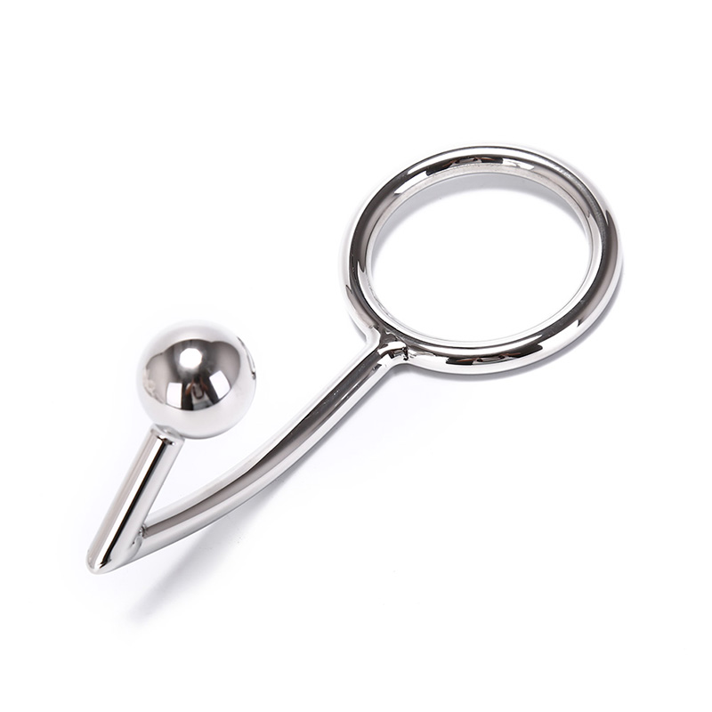 Stainless Steel Metal Male Chastity Lock Anal Plug Cock Ring 40mm 45mm 50mm Sizes Fetish Bdsm Tool - 7