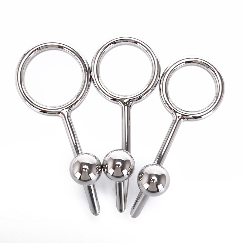 Stainless Steel Metal Male Chastity Lock Anal Plug Cock Ring 40mm 45mm 50mm Sizes Fetish Bdsm Tool - 3