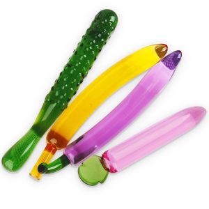 Glass Banana Dildo Artificial Penis Eggplant Dildos For Women Fruit Vegetable Female Masturbation Anal Plug Cucumber Sex Toy