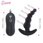 Silicone Anal Plug Remote Control Vibrator Men Beads Butt Vagina Adult Sex Toys For Woman Masturbator - 3